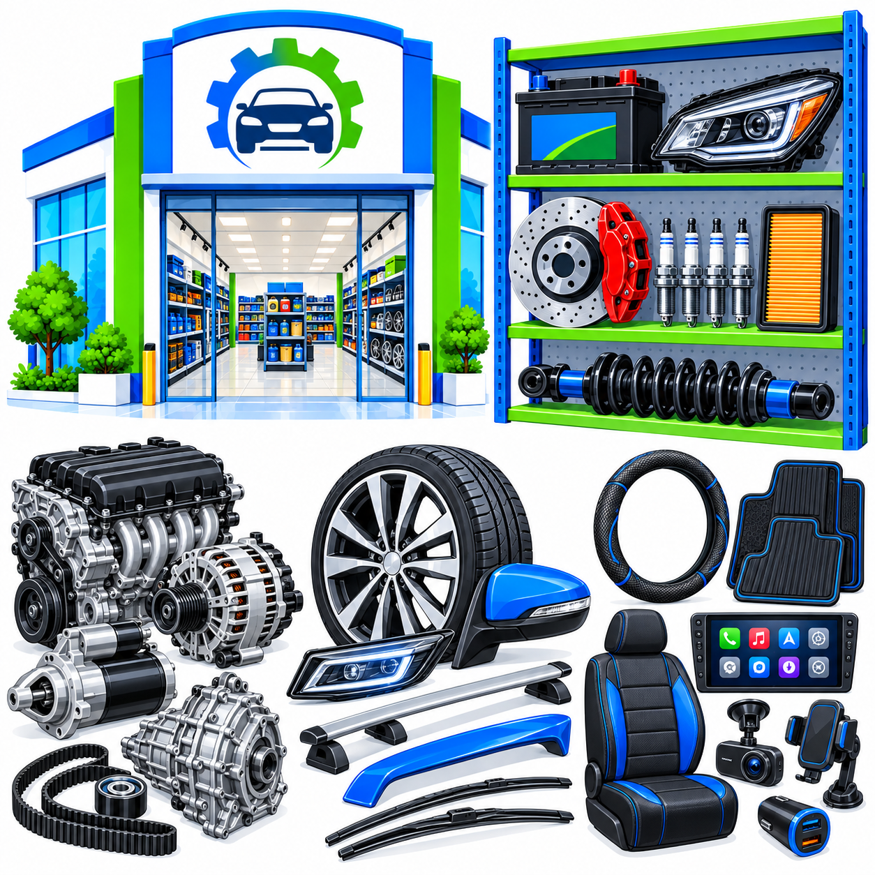 قطع غيار وإكسسوارات السيارات